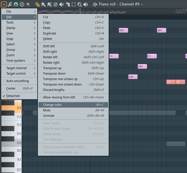 图 4-3. Change color选项